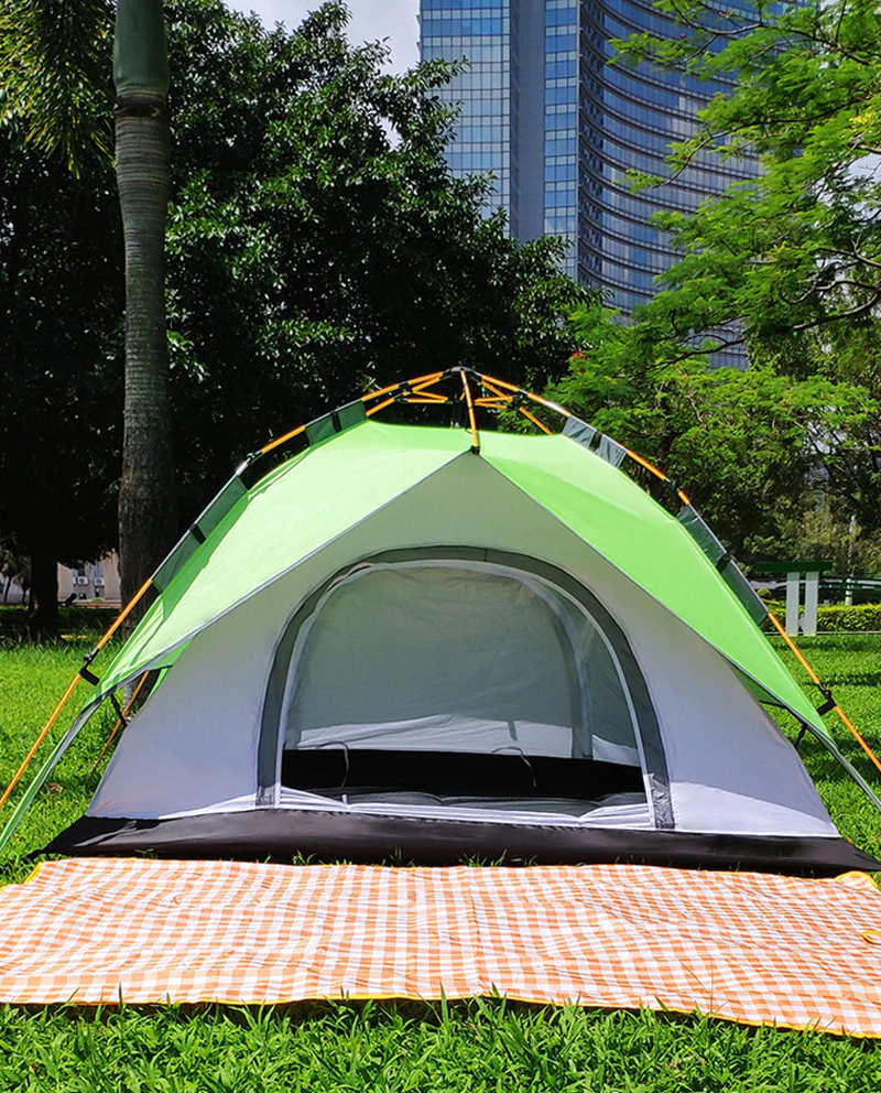 Cheap Goat Tents 4 5 People Large Tent Quick Setup Family Camping Tent Pink And Green Tent Camping Hiking Foldable Folding Tent Double Layer   